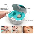 TWS On - Ear Sound Amplifier Hearing Aid with Charging Compartment(Skin Color) - British D'sire