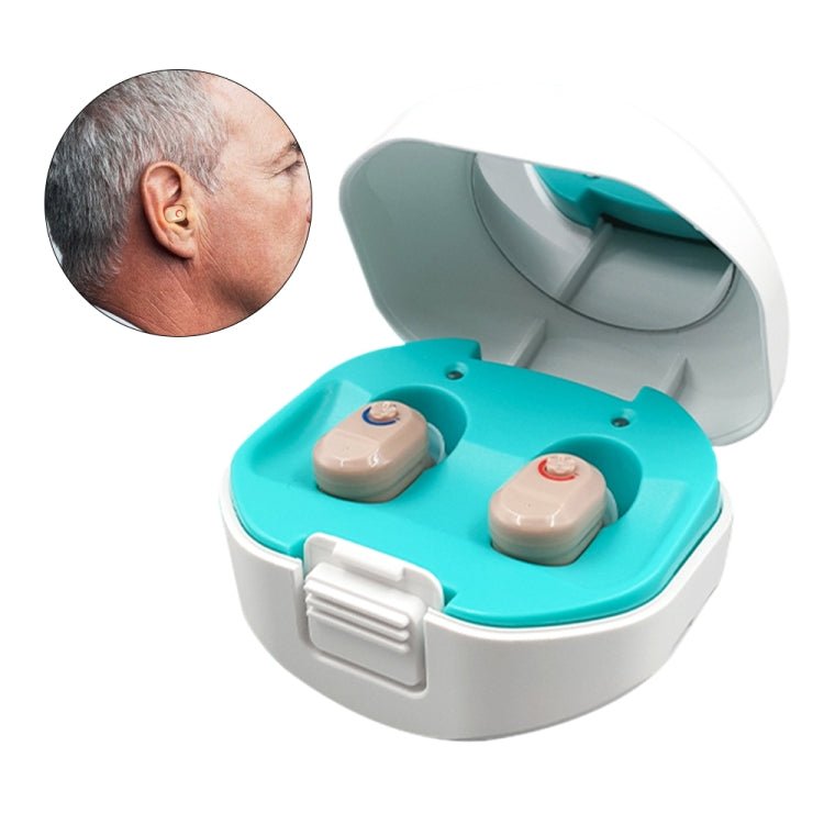 TWS On - Ear Sound Amplifier Hearing Aid with Charging Compartment(Skin Color) - British D'sire Main image