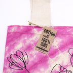 Tye-Dye Cotton Bag (6Oz) - 38X42X12cm - Namaste Hands - Multi -Handle - Tote Bags - British D'sire