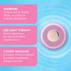 Foreo Ufo Mini Full Facial Led Mask Treatment, Red Light Therapy, Face Masks Beauty Treatment, Korean Skincare, Thermotherapy & Face Massager, Moisturiser, Increased Skin Care Absorption, Pearl Pink