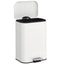 [UK Warehouse] 20 L Kitchen Pedal Bin, Metal Rubbish Bin with Removable Inner Bucket, Soft-Close & Stay-Open Lid, Cream White - British D'sire