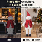 [UK Warehouse] 2ft Life Size Singing Skiing Santa Claus with Posable Arms - British D'sire