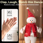 [UK Warehouse] 2ft Life Size Singing Skiing Santa Claus with Posable Arms - British D'sire