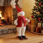 [UK Warehouse] 2ft Life Size Singing Skiing Santa Claus with Posable Arms - British D'sire