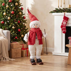[UK Warehouse] 2ft Life Size Singing Skiing Santa Claus with Posable Arms - British D'sire
