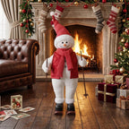 [UK Warehouse] 2ft Life Size Singing Skiing Santa Claus with Posable Arms - British D'sire