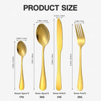 [UK Warehouse] 30X Cutlery Dinner Set Stainless Steel High Grade Tableware Tea Spoons Fork Tool - British D'sire