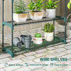 [UK Warehouse] 4-Tier Plant Stand Indoor Outdoor, Set of 2 Metal Plant Shelf with Rack Buckles for Easy Assembly, Flower Display Rack - British D'sire
