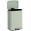 [UK Warehouse] 50 L Kitchen Pedal Bin, Metal Rubbish Bin with Removable Inner Bucket, Soft-Close & Stay-Open Lid, Light Green - British D'sire