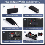 [UK Warehouse] 64G 20000+ Retro Games Video Game Console TV Stick 4K HDMI Wireless Controller~ - British D'sire