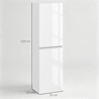 [UK Warehouse] Bathroom Storage Unit, Tall Bathroom Cabinet with 2 Cupboards and Adjustable Shelves, White - British D'sire