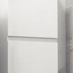 [UK Warehouse] Bathroom Storage Unit, Tall Bathroom Cabinet with 2 Cupboards and Adjustable Shelves, White - British D'sire