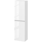 [UK Warehouse] Bathroom Storage Unit, Tall Bathroom Cabinet with 2 Cupboards and Adjustable Shelves, White - British D'sire