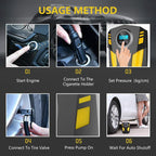 [UK Warehouse] Electric Corded Car Tyre Inflator Pump Portable Air Compressor Pump 12V 150PSI - British D'sire