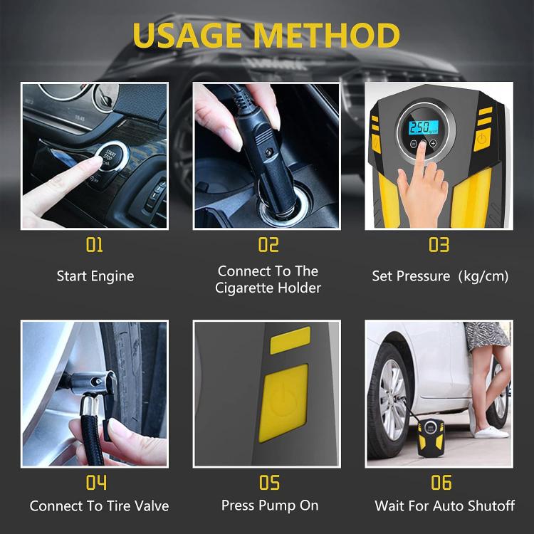 [UK Warehouse] Electric Corded Car Tyre Inflator Pump Portable Air Compressor Pump 12V 150PSI - British D'sire