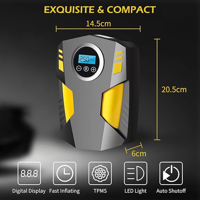 [UK Warehouse] Electric Corded Car Tyre Inflator Pump Portable Air Compressor Pump 12V 150PSI - British D'sire