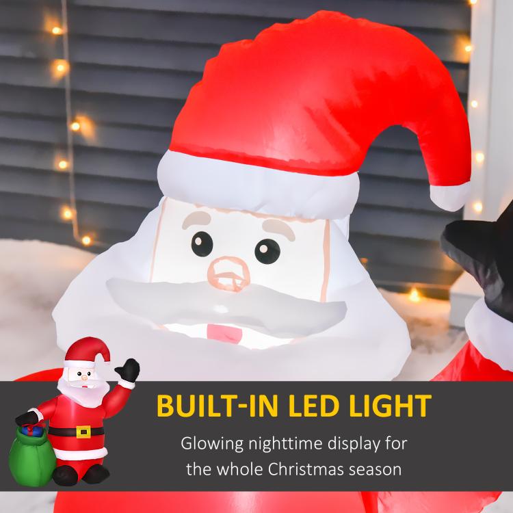 [UK Warehouse] Inflatable Blow up Christmas Santa Claus 4ft LED Yard Holiday Decoration - British D'sire