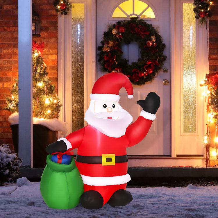 [UK Warehouse] Inflatable Blow up Christmas Santa Claus 4ft LED Yard Holiday Decoration - British D'sire