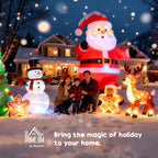 [UK Warehouse] Inflatable Blow up Christmas Santa Claus 4ft LED Yard Holiday Decoration - British D'sire