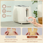 [UK Warehouse] Kettle and Toaster Set, 1.7L 3000W Fast Boil Kettle & 2 Slice Toaster Kitchen Set with 7 Level Browning Controls, Defrost, Reheat, Boil-dry Protection, Cream White - British D'sire