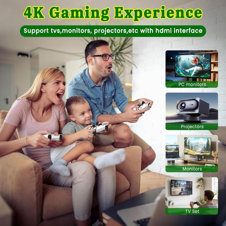 [UK Warehouse] Retro Video Games Console Stick 4K Pro 64GB 2k+ Games Wireless Controllers 2.4G - British D'sire