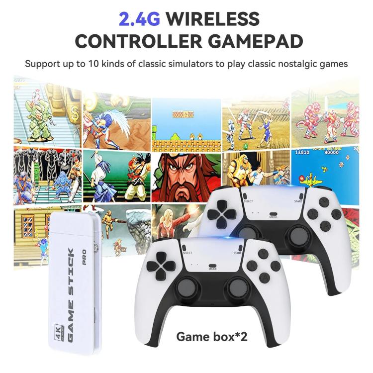 [UK Warehouse] Retro Video Games Console Stick 4K Pro 64GB 2k+ Games Wireless Controllers 2.4G - British D'sire