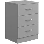 [UK Warehouse] Three-Drawer Simple Bedside Table - Grey - British D'sire