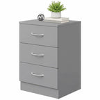 [UK Warehouse] Three-Drawer Simple Bedside Table - Grey - British D'sire