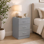 [UK Warehouse] Three-Drawer Simple Bedside Table - Grey - British D'sire