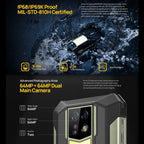 Ulefone Armor 24, 12GB+256GB, Rugged Phone, Side Fingerprint, 22000mAh, 6.78 inch Android 13 MediaTek Helio G96 Octa Core, Network: 4G, NFC(Black) - British D'sire