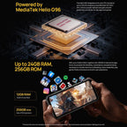 Ulefone Armor 24, 12GB+256GB, Rugged Phone, Side Fingerprint, 22000mAh, 6.78 inch Android 13 MediaTek Helio G96 Octa Core, Network: 4G, NFC(Black) - British D'sire