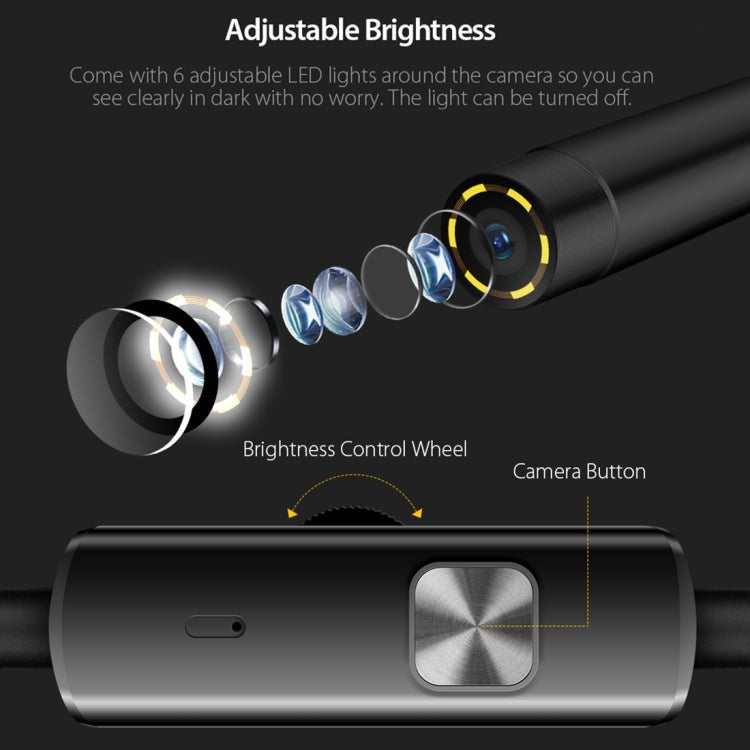 Ulefone Endoscope E1 IP67 Waterproof 3 in 1 Endoscope for Ulefone Power Armor 21 / 19 / 18T / 16 Pro / 13 / Armor Pad(Black) - British D'sire