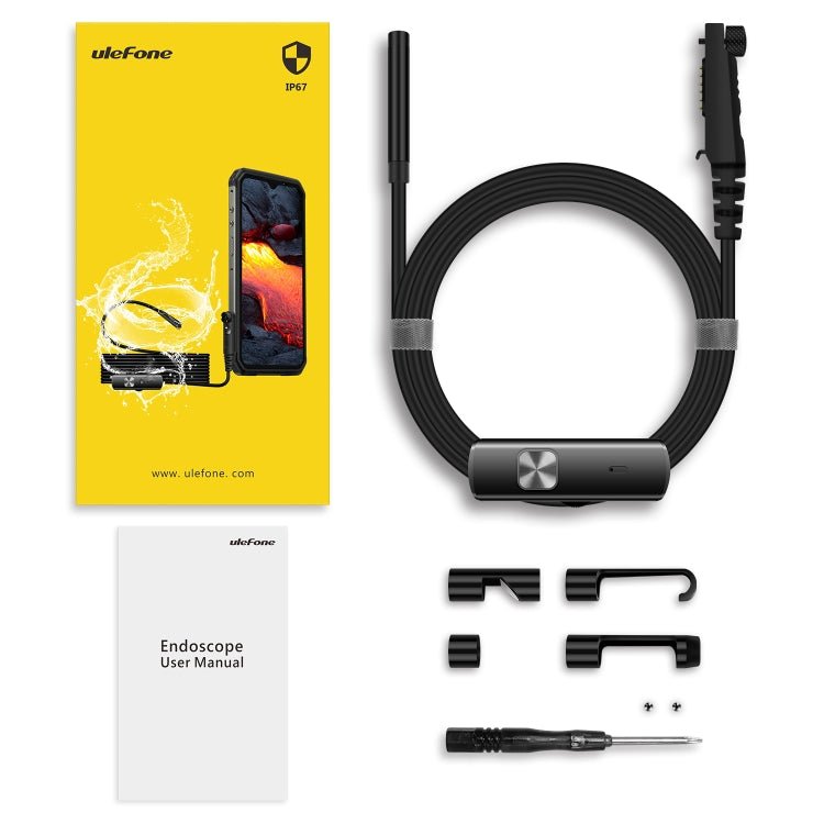 Ulefone Endoscope E1 IP67 Waterproof 3 in 1 Endoscope for Ulefone Power Armor 21 / 19 / 18T / 16 Pro / 13 / Armor Pad(Black) - British D'sire