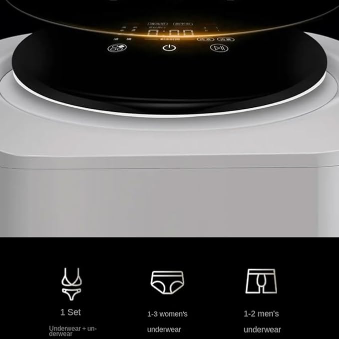 Underwear Washing Machine, 3.5L Fully Automatic Small Mini Sock Washing Machine, Portable Washing Machine, Wall-Mounted Compact Electric Washer with Spin Dryer, for Apartment Laundry - British D'sire