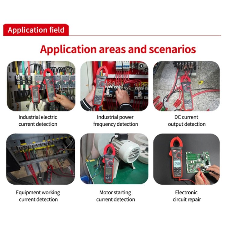 UNI - T UT205E 1000A 42mm Jaw Size Digital Clamp Meter AC DC Voltage Detector - British D'sire