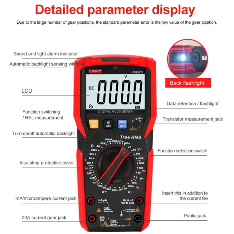 UNI - T UT89X Digital High - Precision Multimeter Digital Display Multi - Meter - British D'sire