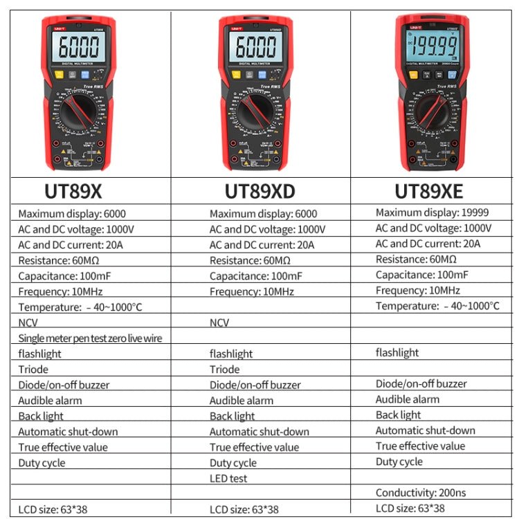 UNI - T UT89XE Digital High - Precision Multimeter Digital Display Multi - Meter - British D'sire