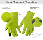 Unigear Running Gloves, Touch Screen Anti - slip Lightweight Gloves Liners for Cycling Biking Sporting Driving for Men Women - Gloves & Mittens - British D'sire