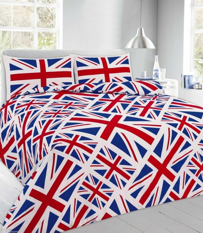 Union Jack Duvet Cover Printed Quilt Cover Bedding Set Pillow Case All Sizes - Home, Furniture & DIY:Bedding:Bedding Sets & Duvet Covers - British D'sire