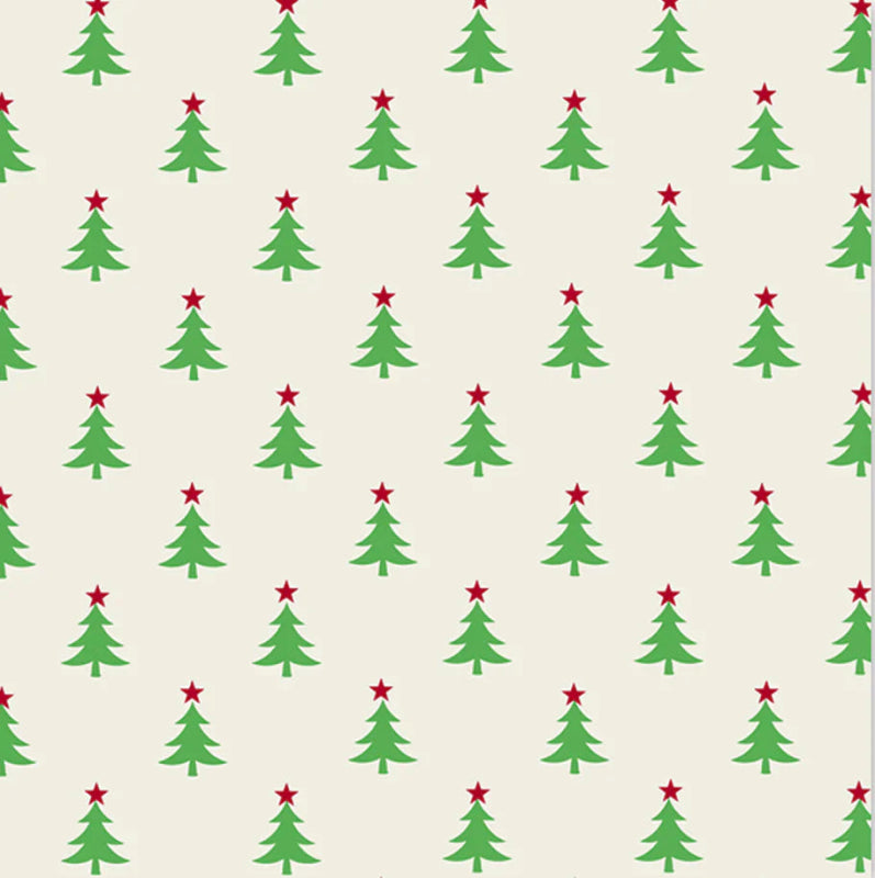 Uniqueco Printed FSCM Elf Green Tree with Red Star Gift Wrap - Wrapping Paper - British D'sire