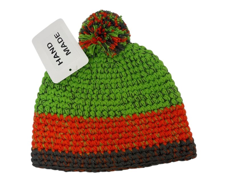 Unisex Hand Made Knitted Beanie Bobble Hat - Hats - British D'sire