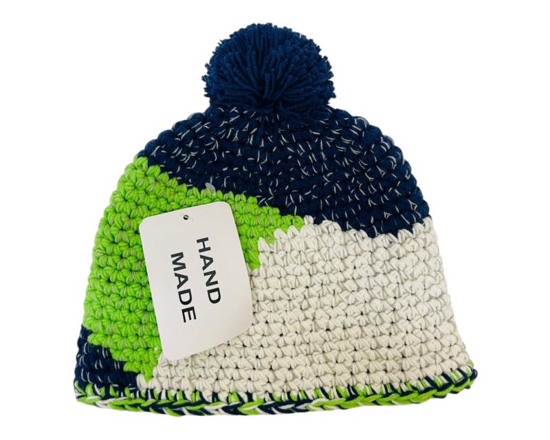 Unisex Hand Made Knitted Beanie Bobble Hat - Hats - British D'sire