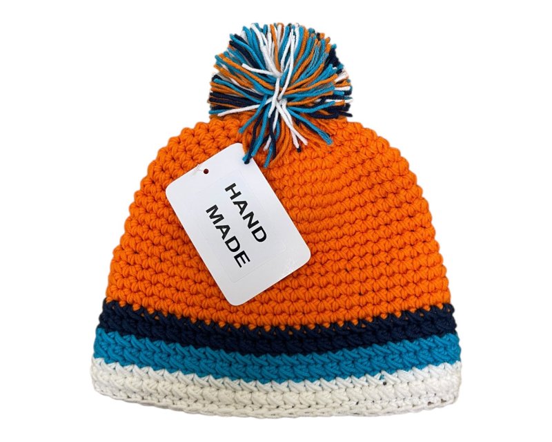 Unisex Hand Made Knitted Beanie Bobble Hat - Hats - British D'sire