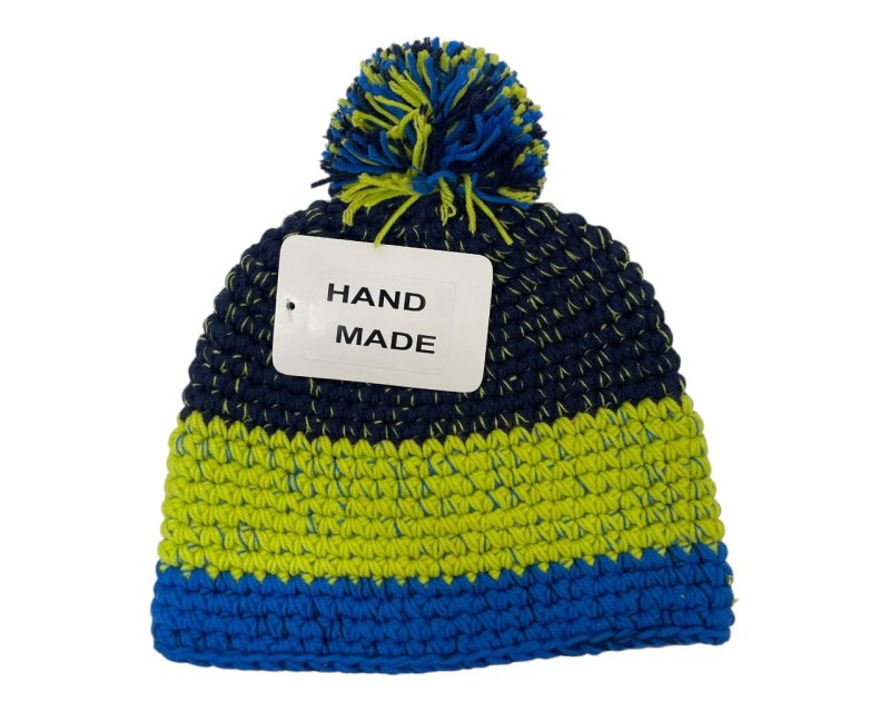 Unisex Hand Made Knitted Beanie Bobble Hat - Hats - British D'sire
