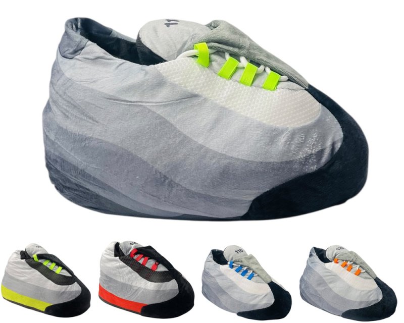Unisex Padded Colour Block Slippers – Ultra-Comfy Foam & Plush Fit | UK Sizes 3–11 | Christmas Homewear - Trainers - British D'sire