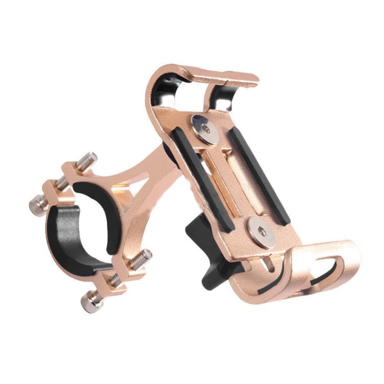 Universal Non-rotatable Aluminum Alloy Fixing Frame Motorcycle Bicycle Mobile Phone Holder (Gold) Secondary image