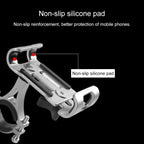 Universal Non - rotatable Aluminum Alloy Fixing Frame Motorcycle Bicycle Mobile Phone Holder (Gold) - British D'sire