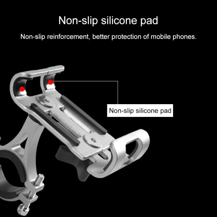 Universal Non - rotatable Aluminum Alloy Fixing Frame Motorcycle Bicycle Mobile Phone Holder (Gold) - British D'sire