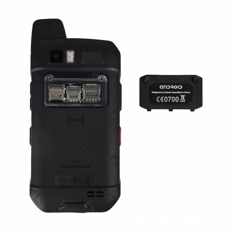 UNIWA B6000 PTT Walkie Talkie Rugged Phone, 4GB+64GB, IP68 Waterproof Dustproof Shockproof, 5000mAh Battery, 4.7 inch Android 9.0 MTK6762 Octa Core up to 2.0GHz, Network: 4G, NFC, OTG (Black) - British D'sire
