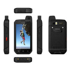 UNIWA B6000 PTT Walkie Talkie Rugged Phone, 4GB+64GB, IP68 Waterproof Dustproof Shockproof, 5000mAh Battery, 4.7 inch Android 9.0 MTK6762 Octa Core up to 2.0GHz, Network: 4G, NFC, OTG (Black) - British D'sire